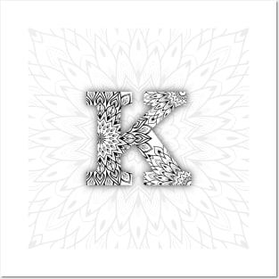 'K' Intricate Pattern Posters and Art